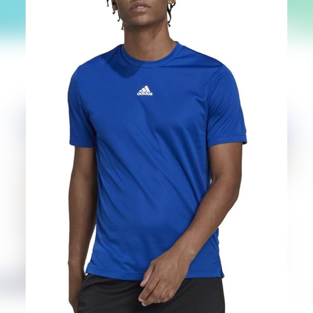Adidas Men's Royal Blue Creator Short Sleeve Active Tee Shirt Size Large Tall